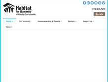 Tablet Screenshot of habitatgreatersac.org